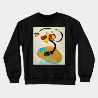 Pause Acrylic on canvas Crewneck Sweatshirt